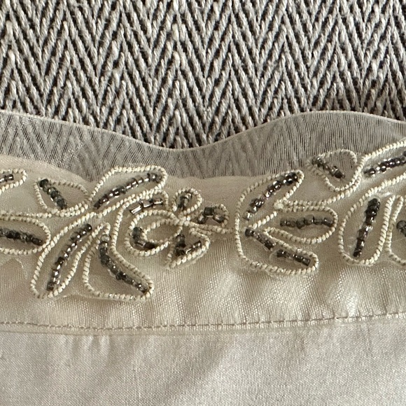 Handmade Silk Pillow with tassels beaded lace trim Ring Bearer Pillow Wedding - Picture 3 of 7